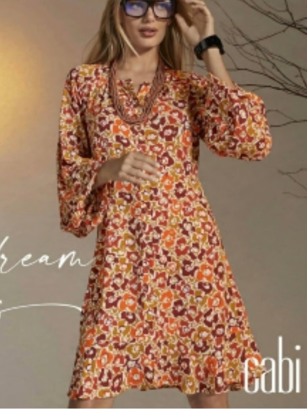 Cabi Daydream Dress Size XL Floral Cottagecore - Picture 2 of 15
